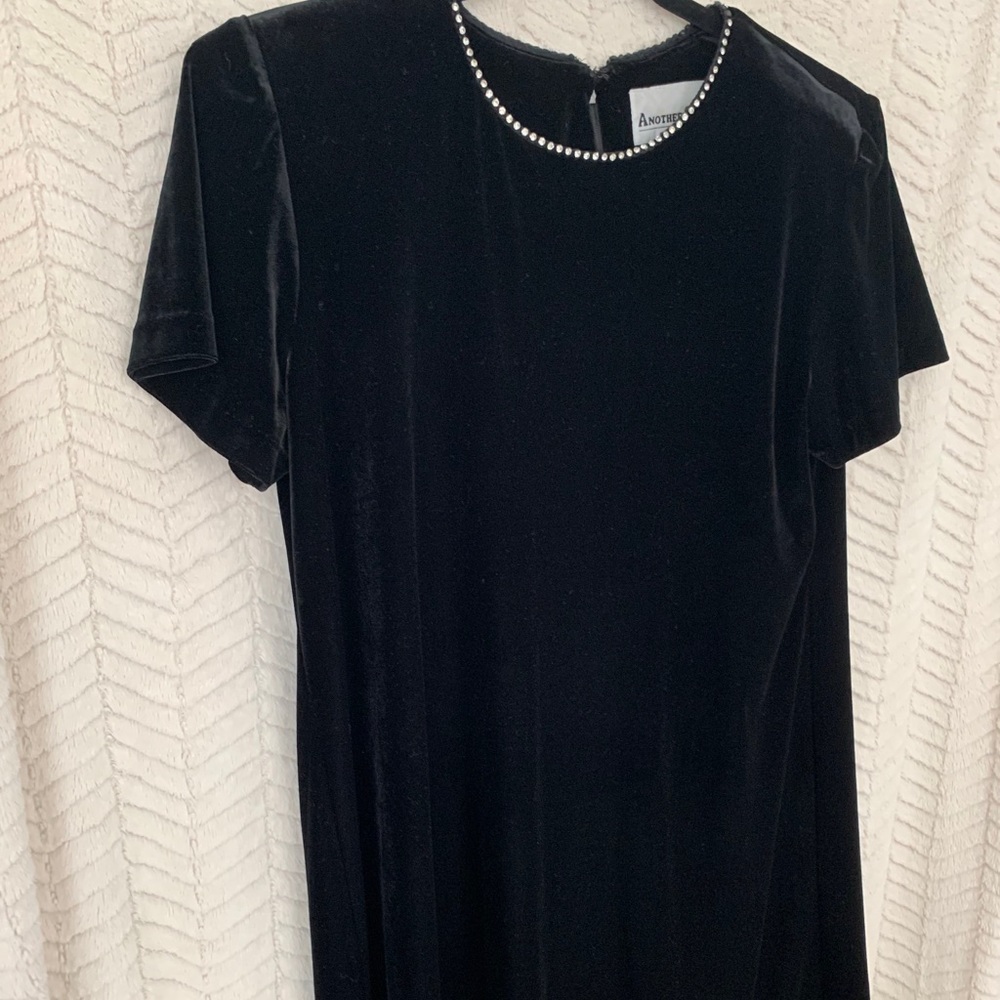 Vintage Another Thyme Velvet Short Sleeve Dress